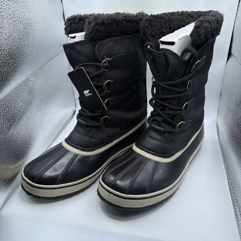Sorel‎ 1964 Pac Nylon Waterproof Lace-Up Snow Boots Black Men's Size 10